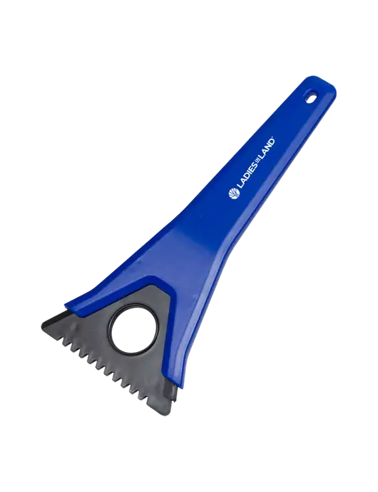 TriBlade Blue Windshield Scraper w/Ladies In Land Logo