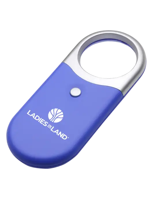 Compact Blue Magnifier Light w/Ladies In Land Logo