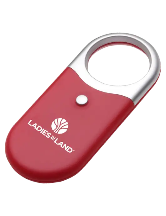 Compact Red Magnifier Light w/Ladies In Land Logo