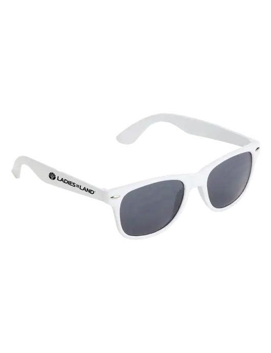 Daytona White Sunglasses w/Ladies In Land Logo