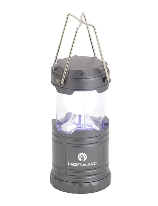 Gunmetal Mini Retro Lantern w/Ladies In Land Logo