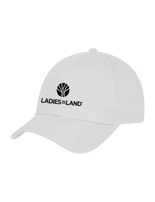 White Structured Cap Hook & Loop w/Ladies In Land Logo