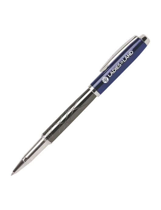 Modernist Blue Rollerball Pen - Black Ink w/Ladies In Land Logo