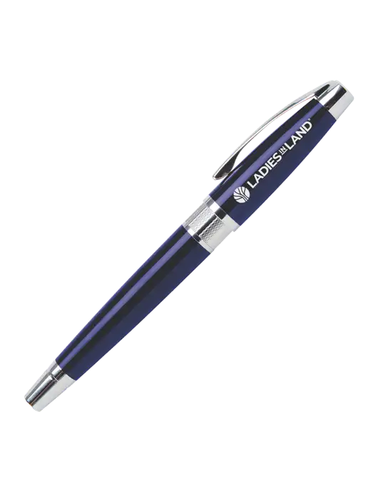 Masscotti Navy Rollerball Pen - Black Ink w/Ladies In Land Logo