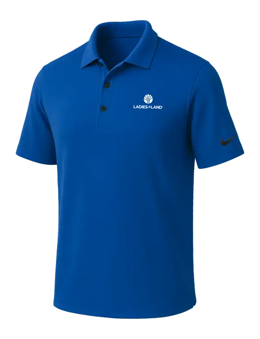 NIKE Dark Royal Dri-Fit Micro Pique Polo w/Ladies In Land Logo