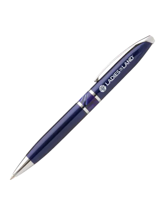 Illusion Navy Pen - Black Ink w/Ladies In Land Logo