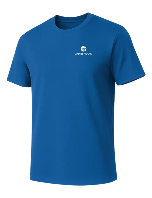 Allmade Royal Blue Organic Cotton Tee w/Ladies In Land Logo