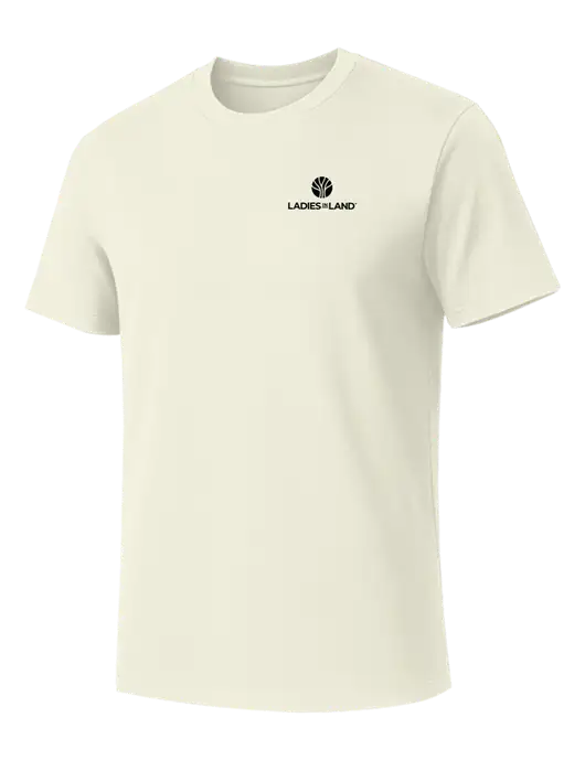 Allmade White Sand Organic Cotton Tee w/Ladies In Land Logo