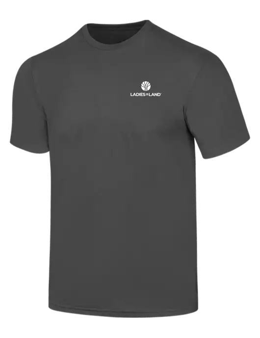Simply Soft Charcoal 4.5oz  Poly/Combed Ring Spun Cotton T-Shirt w/Ladies In Land Logo