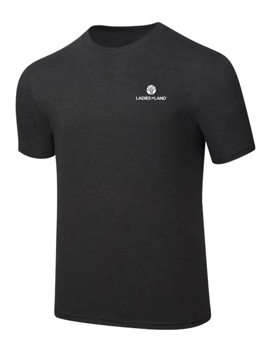 Simply Soft Black Frost 4.5oz  Poly/Combed Ring Spun Cotton T-Shirt w/Ladies In Land Logo
