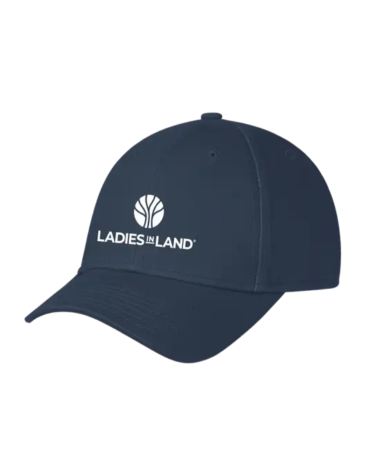 Navy Structured Cap Hook & Loop w/Ladies In Land Logo
