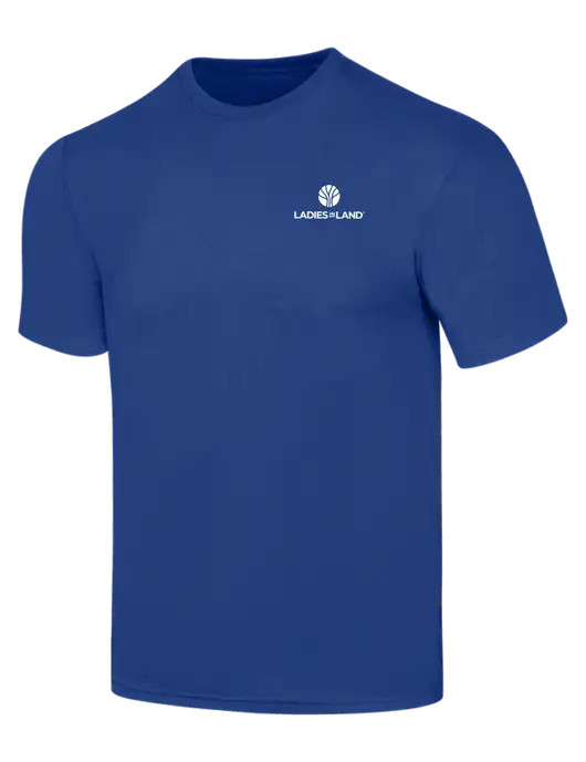 Simply Soft Dark Royal 4.5oz  Poly/Combed Ring Spun Cotton T-Shirt w/Ladies In Land Logo
