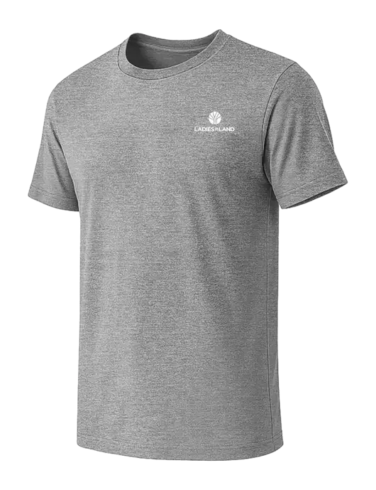 BELLA+CANVAS Heather Grey CVC Short Sleeve Tee w/Ladies In Land Logo