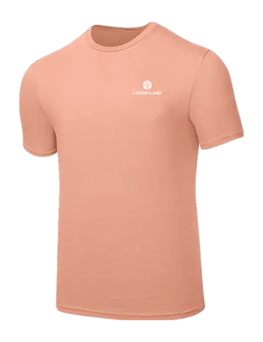 Seriously Soft Light Peach T-Shirt w/Ladies In Land Logo
