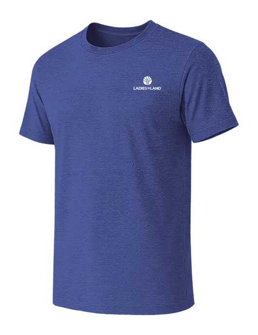 BELLA+CANVAS Heather Royal CVC Short Sleeve Tee w/Ladies In Land Logo