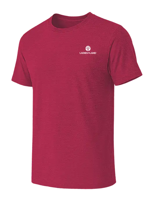 BELLA+CANVAS Heather Raspberry CVC Short Sleeve Tee w/Ladies In Land Logo