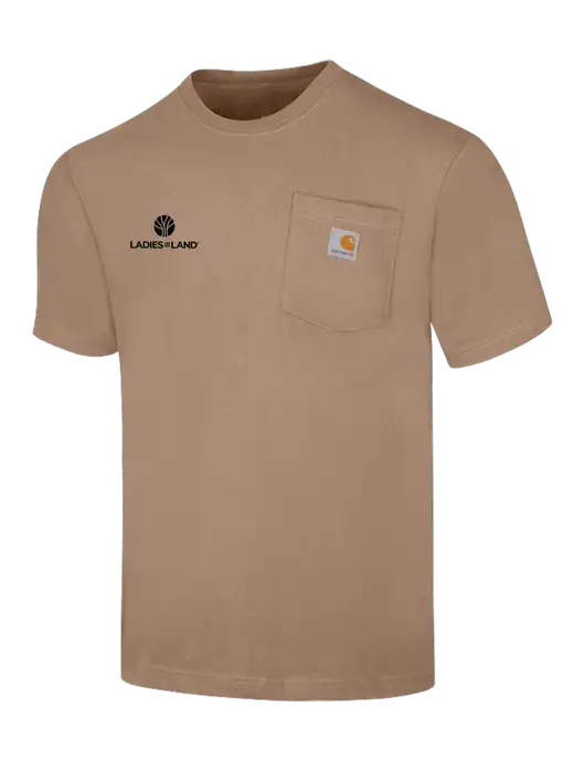 Carhartt Workwear Dark Tan Pocket Short Sleeve T-Shirt w/Ladies In Land Logo