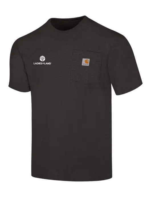 Carhartt Workwear Charcoal Heather Pocket Short Sleeve T-Shirt w/Ladies In Land Logo