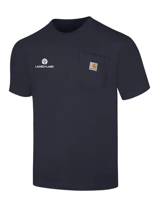 Carhartt Workwear Dark Navy Pocket Short Sleeve T-Shirt w/Ladies In Land Logo