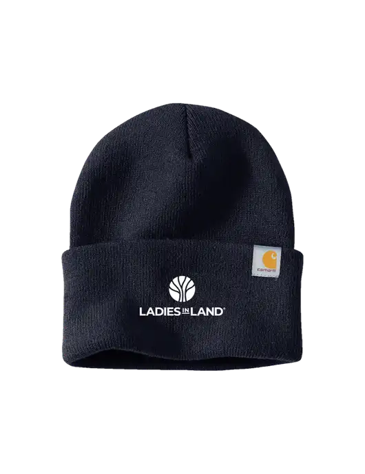 Carhartt Navy Watch Cap 2.0 w/Ladies In Land Logo