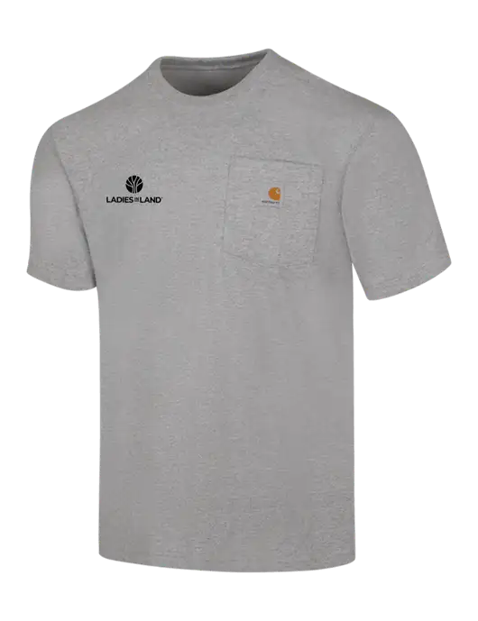 Carhartt Workwear Light Grey Heather Pocket Short Sleeve T-Shirt w/Ladies In Land Logo
