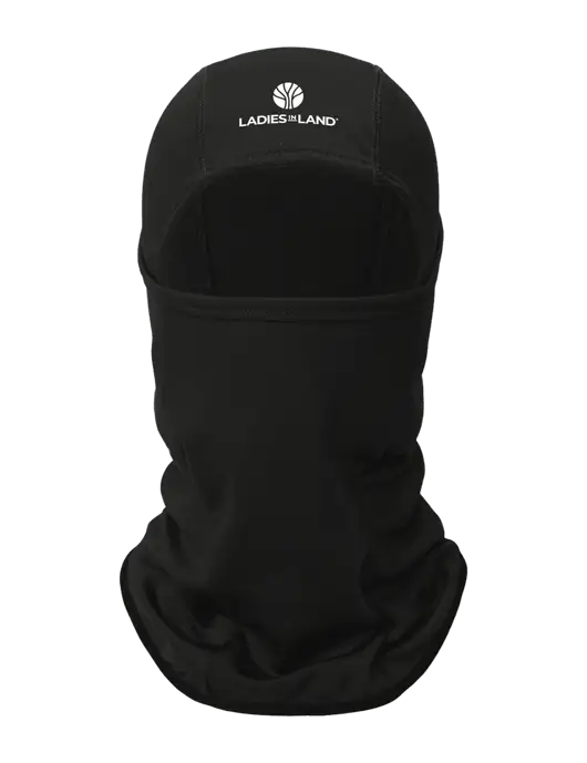 Black CornerStone Smooth Fleece Face Mask w/Ladies In Land Logo