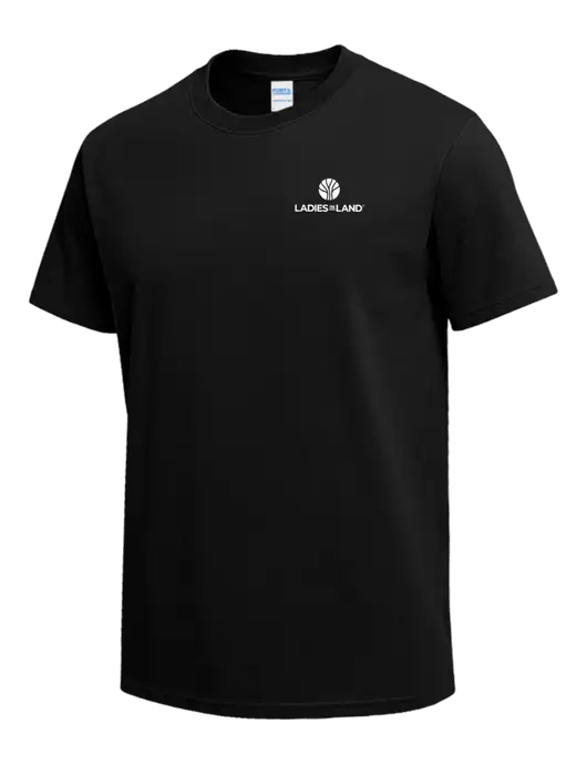 Black Heavyweight 6.1 oz T-Shirt w/Ladies In Land Logo