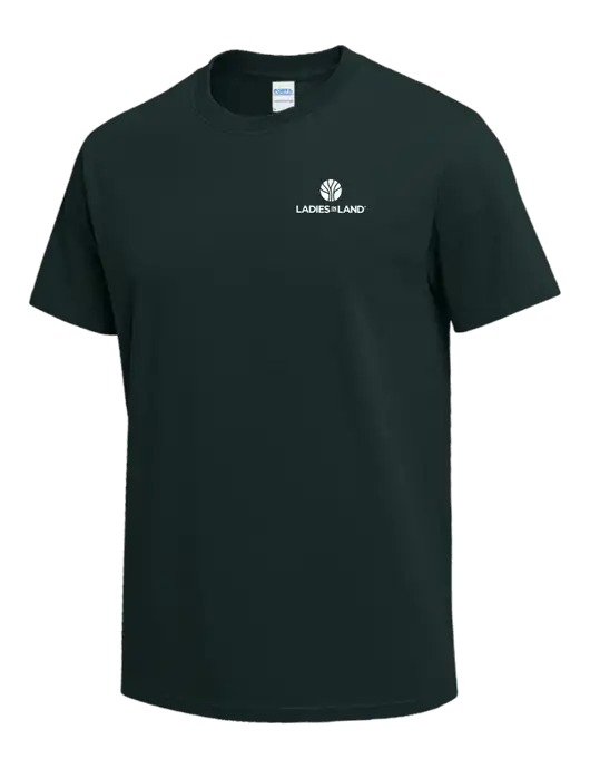 Dark Green Heavyweight 6.1 oz T-Shirt w/Ladies In Land Logo