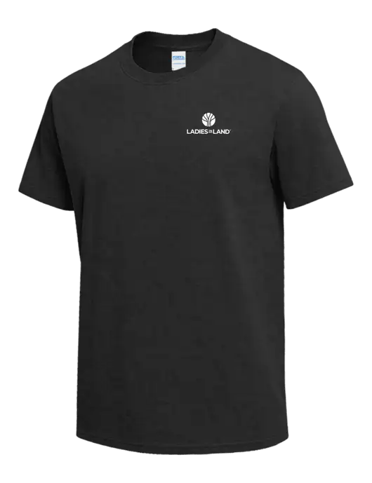 Dark Grey Heather Heavyweight 6.1 oz T-Shirt w/Ladies In Land Logo