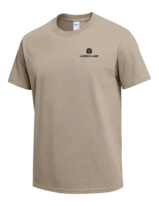 Tan Heavyweight 6.1 oz T-Shirt w/Ladies In Land Logo