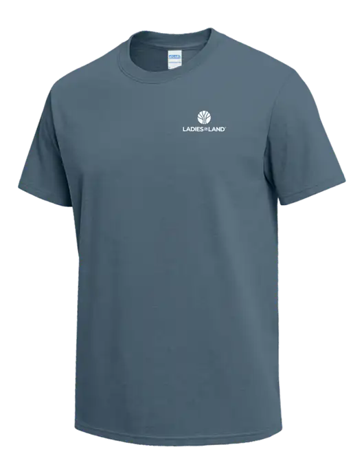 Slate Blue Heavyweight 6.1 oz T-Shirt w/Ladies In Land Logo