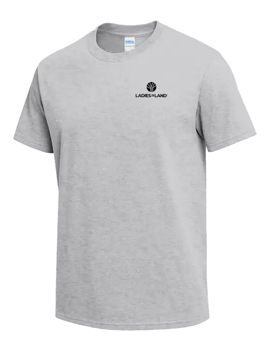 Light Grey Heather Heavyweight 6.1 oz T-Shirt w/Ladies In Land Logo
