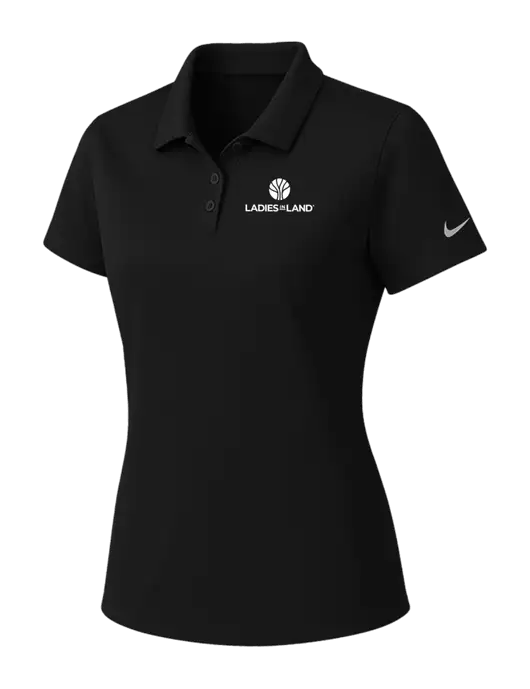 Nike Womens Black Dry Essential Solid Polo w/Ladies In Land Logo
