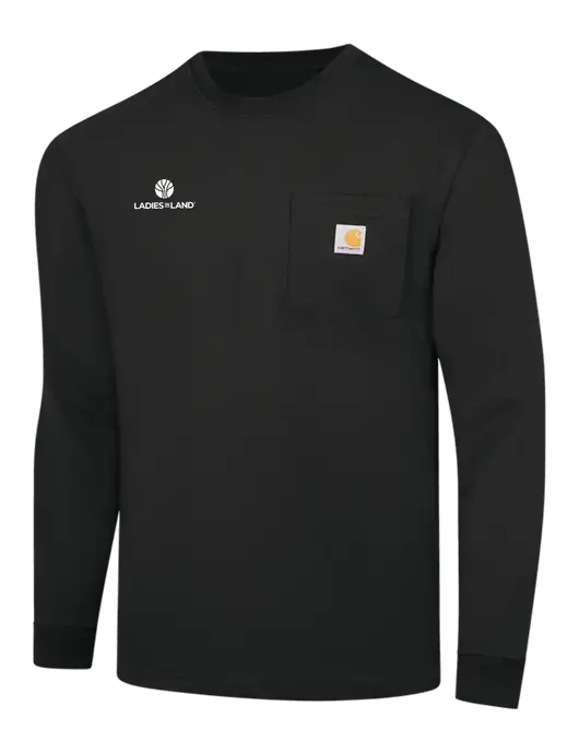Carhartt Black Workwear Pocket Long Sleeve T-Shirt w/Ladies In Land Logo