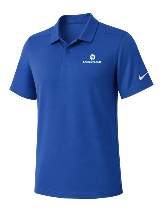 Nike Dark Royal Dry Essential Solid Polo w/Ladies In Land Logo