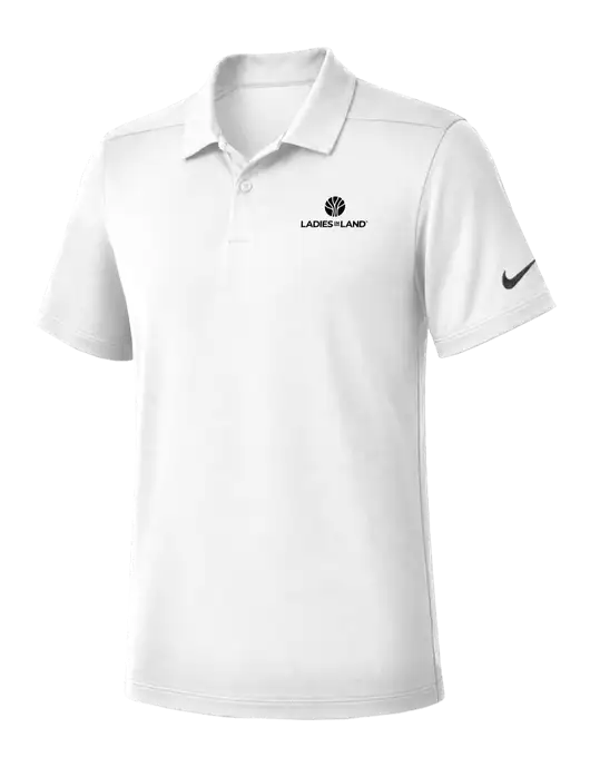 Nike White Dry Essential Solid Polo w/Ladies In Land Logo