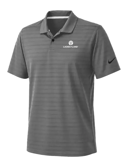 Nike Dark Medium Grey Dri-FIT Vapor Jacquard Polo w/Ladies In Land Logo