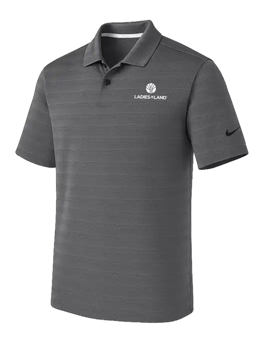 Nike Dark Medium Grey Dri-FIT Vapor Jacquard Polo w/Ladies In Land Logo
