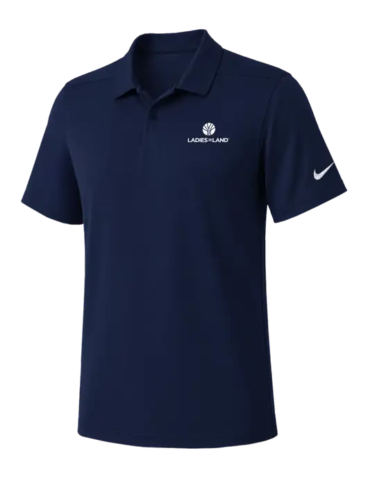 Nike Navy Dry Essential Solid Polo w/Ladies In Land Logo