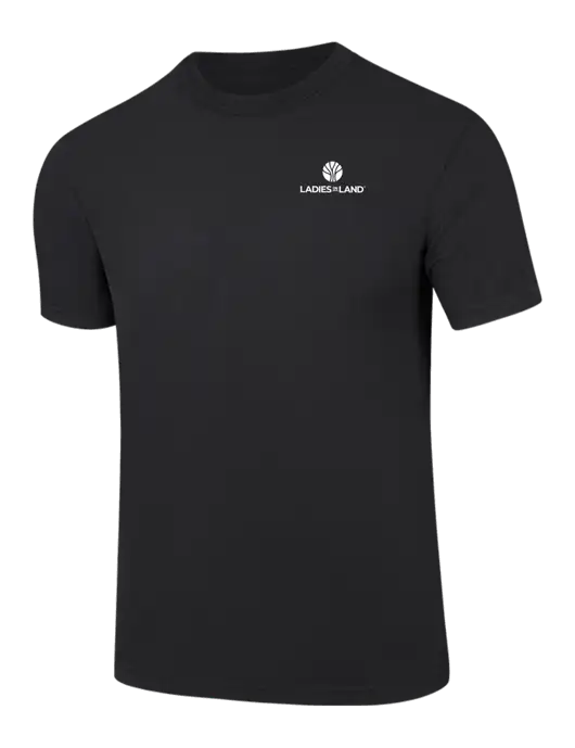 Comfort Colors 6.1 oz Black Heavyweight Ring Spun T-Shirt w/Ladies In Land Logo