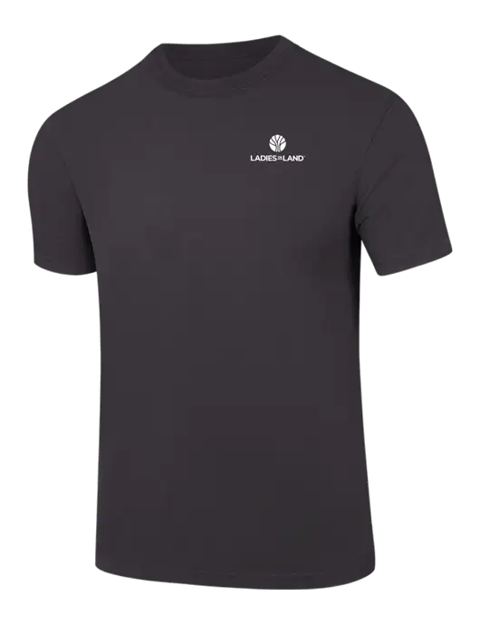 Comfort Colors 6.1 oz Dark Grey Heavyweight Ring Spun T-Shirt w/Ladies In Land Logo