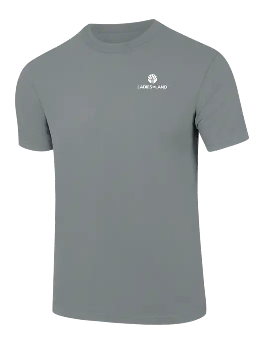 Comfort Colors 6.1 oz Medium Grey Heavyweight Ring Spun T-Shirt w/Ladies In Land Logo