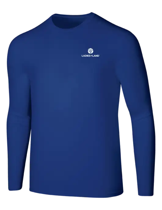 Seriously Soft Dark Royal Long Sleeve T-Shirt w/Ladies In Land Logo