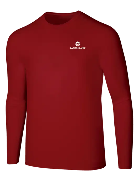 Seriously Soft Red Long Sleeve T-Shirt w/Ladies In Land Logo