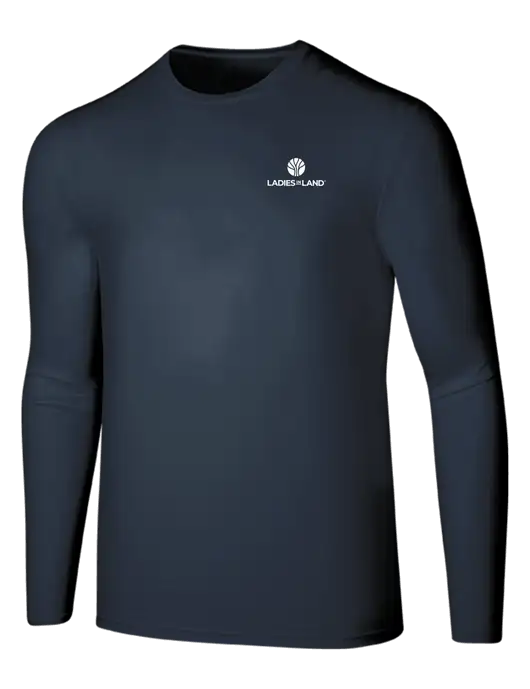 Seriously Soft Navy Long Sleeve T-Shirt w/Ladies In Land Logo