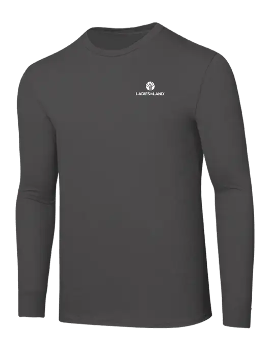Seriously Soft Dark Grey Long Sleeve T-Shirt w/Ladies In Land Logo