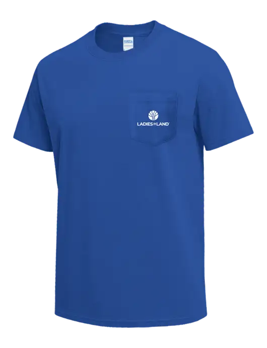 Royal Heavyweight 6.1 oz Pocket T-Shirt w/Ladies In Land Logo