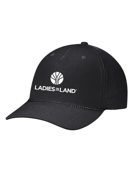 Richardson Laser Perf Performance Black/Black-Grey Rope Cap w/Ladies In Land Logo