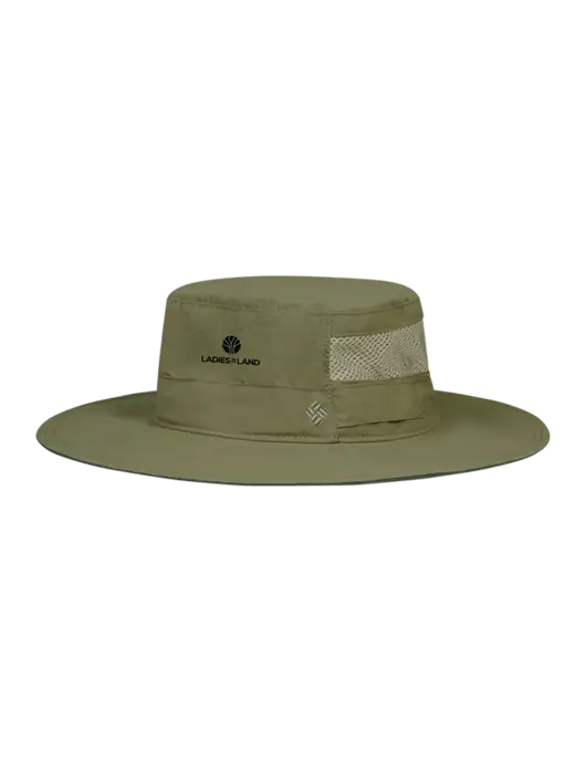 Columbia Dark Tan Bora Bora Booney  Hat w/Ladies In Land Logo