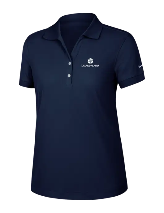 Nike Womens Dri-FIT Classic Dark Navy Polo w/Ladies In Land Logo